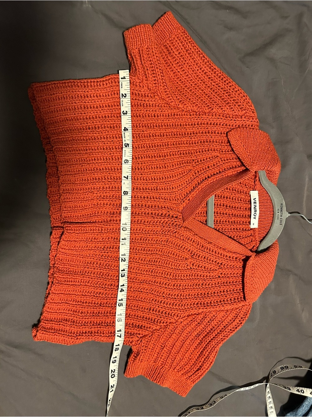 Venroy Terracotta Size M Cotton Crochet Polo and Miniskirt Set - Picture 5 of 9